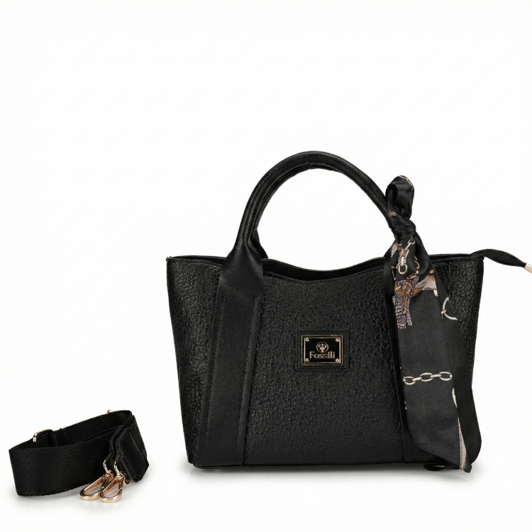 4B74 FORELLİ ÇAPRAZ ÇANTA SIYAH - 