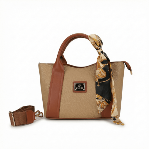 4B74 Kadın Çapraz Çanta Vizon - Forelli