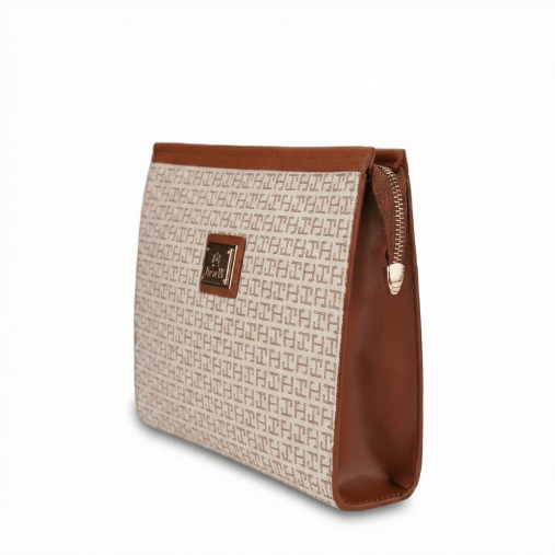 4B78 FORELLİ CLUTCH ÇANTA BEJ - 3