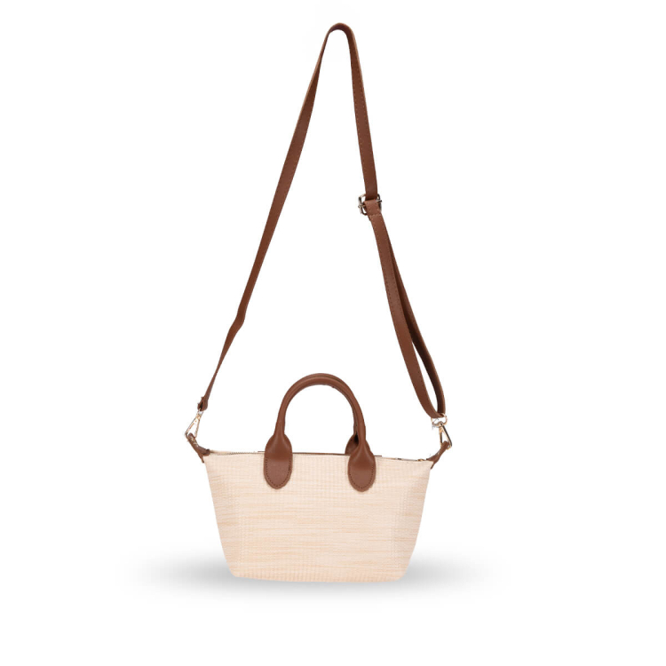 5B43 Kadın Çapraz Çanta Bej - (1)