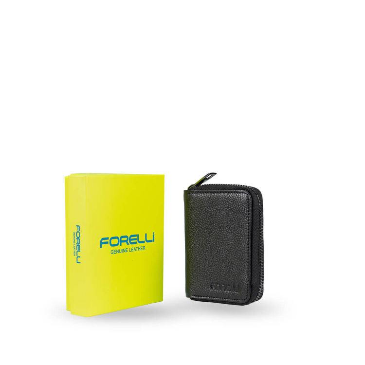 5E106 Erkek Deri Kartlık Siyah Deri - 