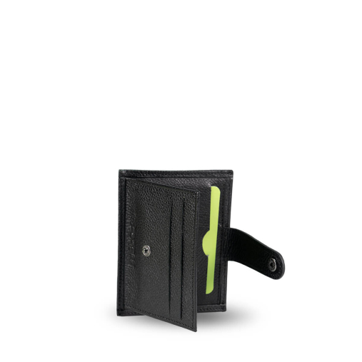 5E107 Erkek Deri Kartlık Siyah Deri - 4