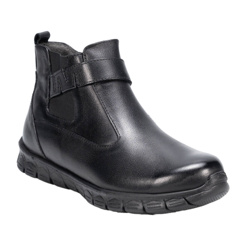 61051-G Kadın Deri Bot Siyah - 2