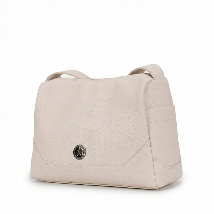 6Y14 FORELLİ BAYAN EL ÇANTASI BEJ - 