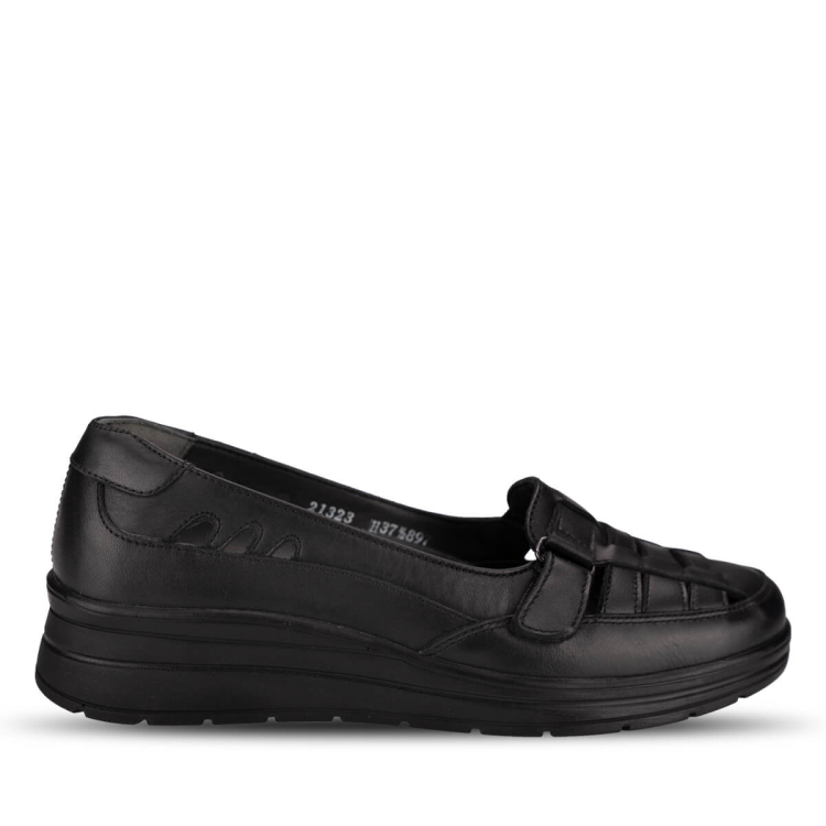 AGNES-H Kadın Deri Ayakkabı Siyah - Forelli