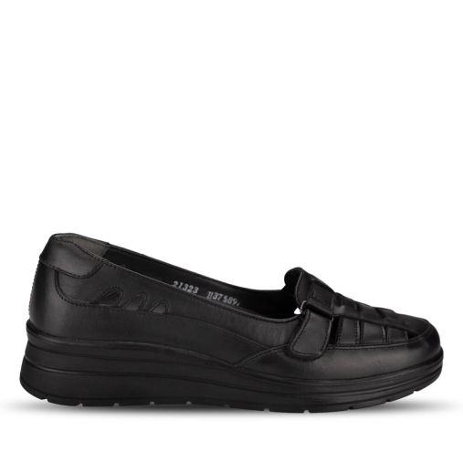 AGNES-H Kadın Deri Ayakkabı Siyah - Forelli