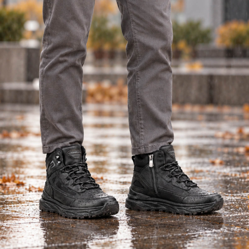 AKAY-G Erkek Waterproof Bot Siyah (1)