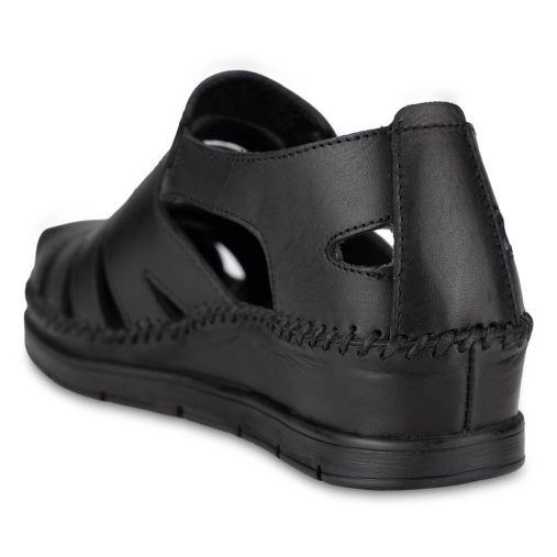 ALENA-G Kadın Deri Sandalet Siyah - 5