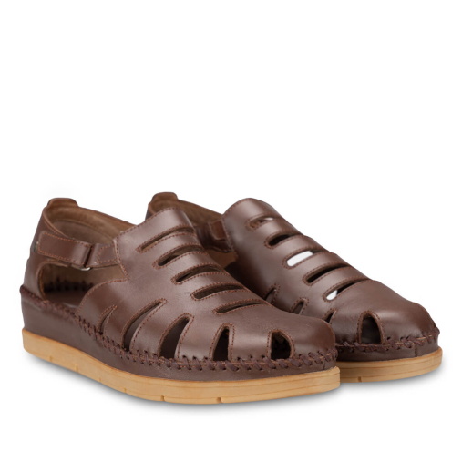 ALENA-G Kadın Deri Sandalet Taba - 3
