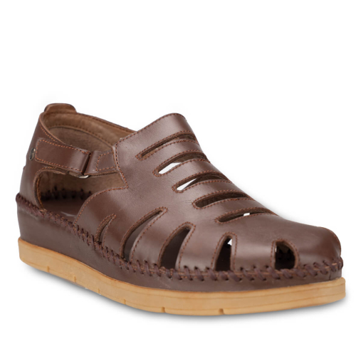 ALENA-G Kadın Deri Sandalet Taba - 4