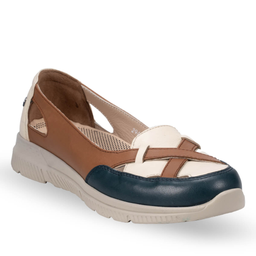 ANYA-G Kadın Deri Ayakkabı Bej-Açık Taba - 3