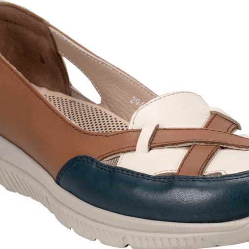 ANYA-G Kadın Deri Ayakkabı Bej-Açık Taba - 5