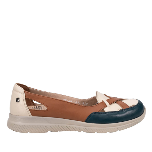 ANYA-G Kadın Deri Ayakkabı Bej-Açık Taba 