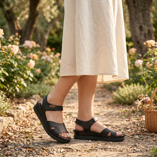 AYANA-G Kadın Deri Sandalet Siyah - 2