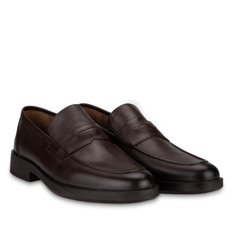 BURNE-G Erkek Deri Ayakkabı Kahve - Forelli (1)