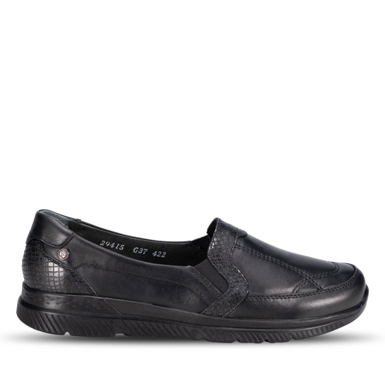 DILMEN-G Kadın Deri Ayakkabı Siyah - Forelli