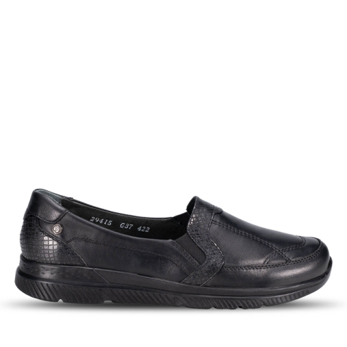 DILMEN-G Kadın Deri Ayakkabı Siyah - Forelli