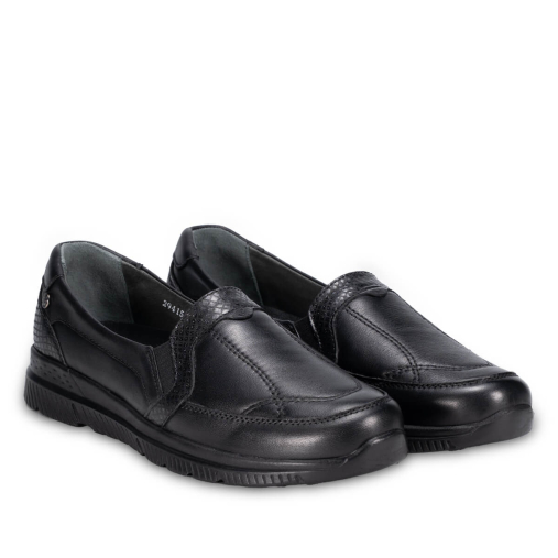 DILMEN-G Kadın Deri Ayakkabı Siyah - Forelli (1)