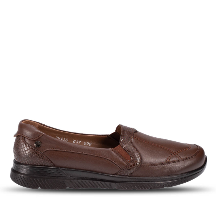 DILMEN-G Kadın Deri Ayakkabı Taba - Forelli