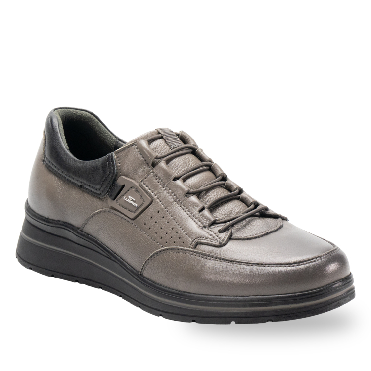 ELINOR-H Kadın Deri Ayakkabı Gri - Forelli (1)