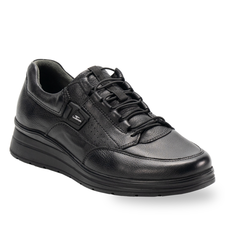 ELINOR-H Kadın Deri Ayakkabı Siyah - Forelli (1)