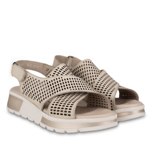 EMBER-G Kadın Deri Sandalet Bej - 3