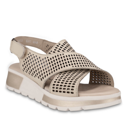 EMBER-G Kadın Deri Sandalet Bej - 4