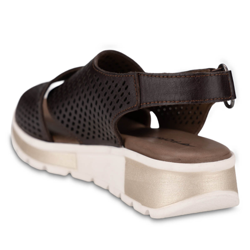 EMBER-G Kadın Deri Sandalet Kahve - 5