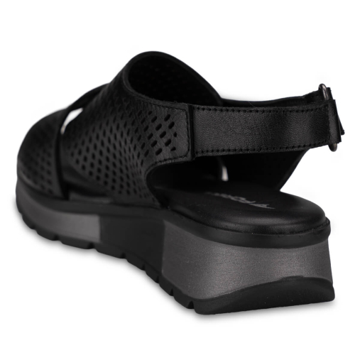 EMBER-G Kadın Deri Sandalet Siyah - 5