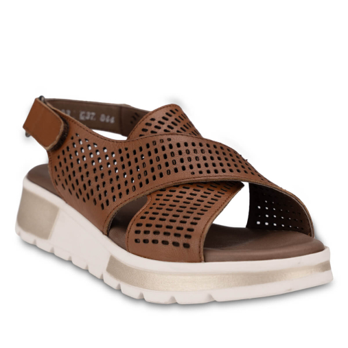 EMBER-G Kadın Deri Sandalet Taba - 4
