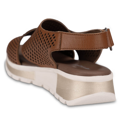 EMBER-G Kadın Deri Sandalet Taba - 5