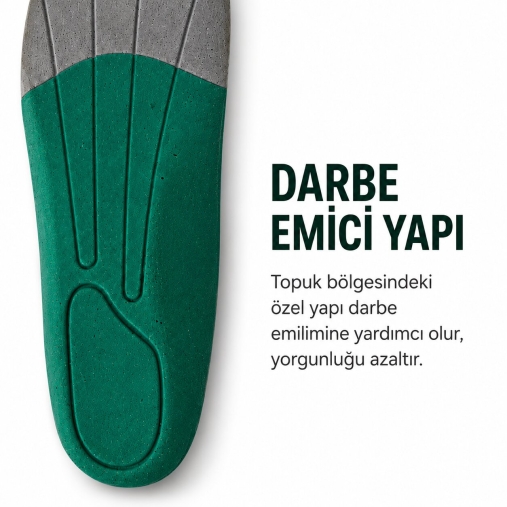 Erkek Ayakkabıları İçin Yüksek Kavis Yapısına Uygun Deri Fuspet Siyah - 3