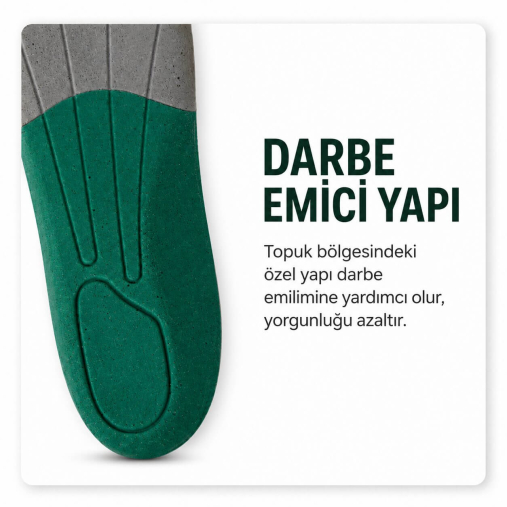 Erkek Ayakkabıları İçin Yüksek Kavis Yapısına Uygun Deri Fuspet Taba - 3