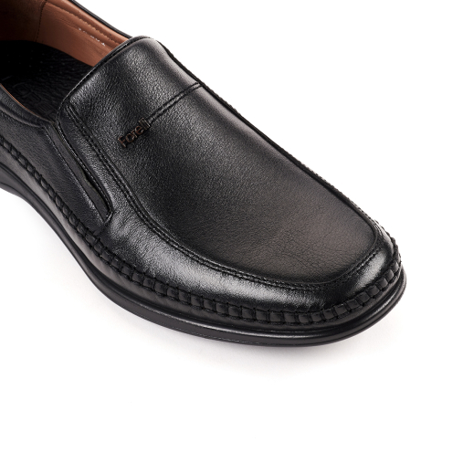 MANYAS-H Erkek Deri Ayakkabı Siyah - 5