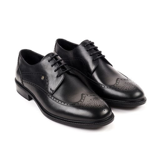 AXIS-G Erkek Deri Ayakkabı Siyah - Forelli (1)