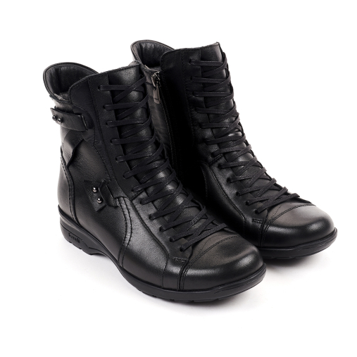 RETRO-G Kadın Deri Bot Siyah - 4