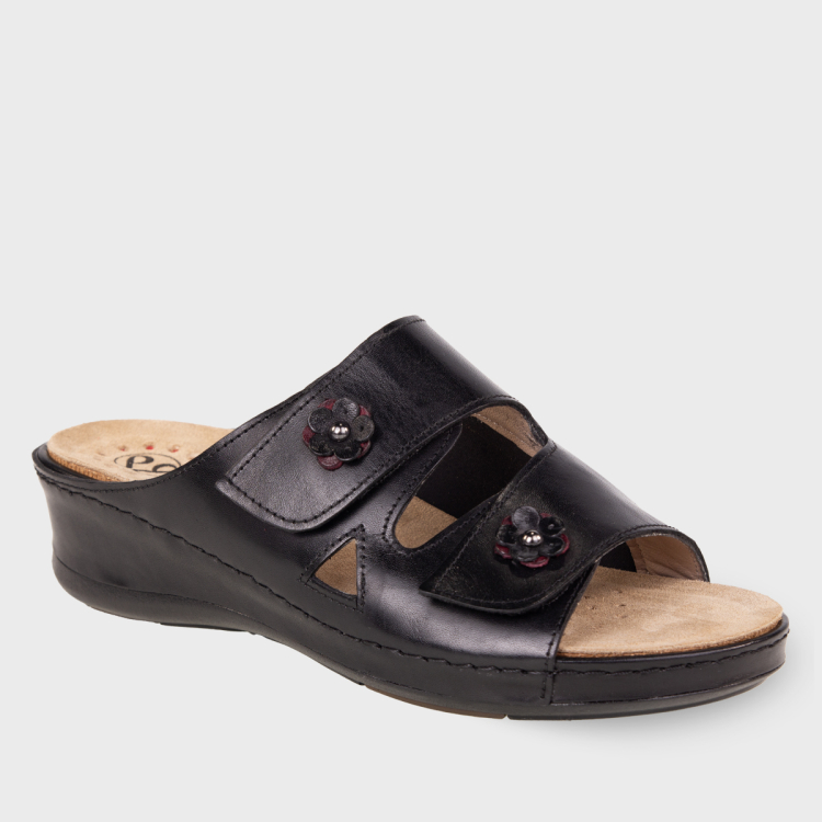 URSULA-G Kadın Deri Hallux Terlik Siyah - Forelli (1)