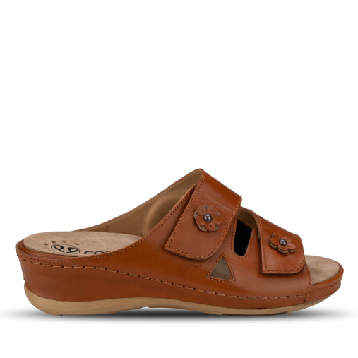 URSULA-G Kadın Deri Hallux Terlik Taba - Forelli