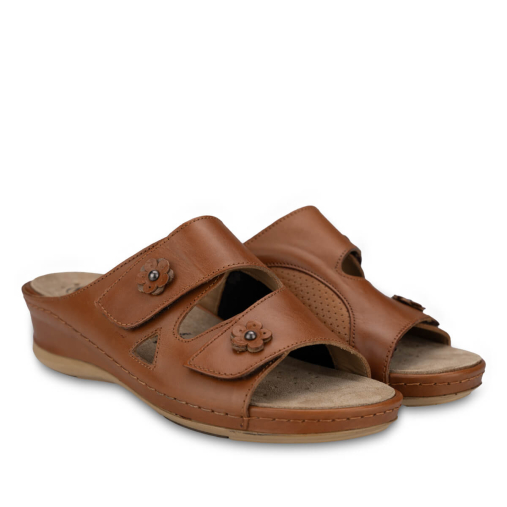 URSULA-G Kadın Deri Hallux Terlik Taba - 3