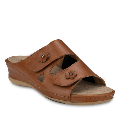 URSULA-G Kadın Deri Hallux Terlik Taba - 4