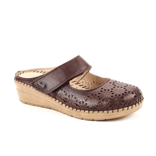 BIANCA-H Kadın Deri Terlik Kahve 