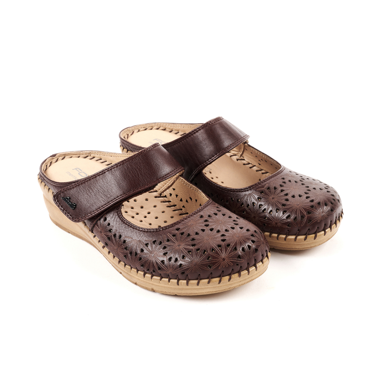 BIANCA-H Kadın Deri Terlik Kahve - Forelli (1)