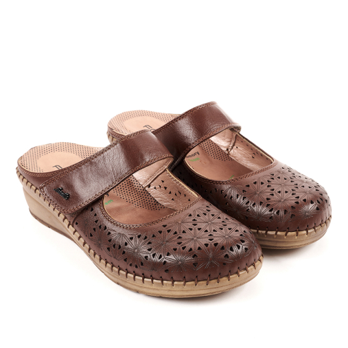 BIANCA-H Kadın Deri Terlik Taba - 2