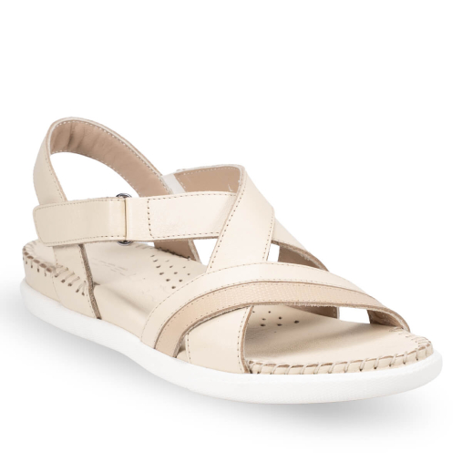 ILYA-G Kadın Deri Sandalet Bej - 3