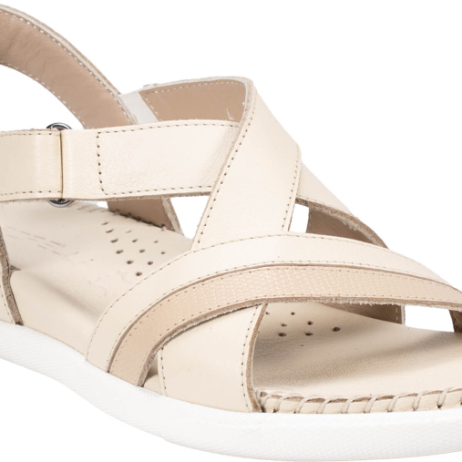 ILYA-G Kadın Deri Sandalet Bej - 5