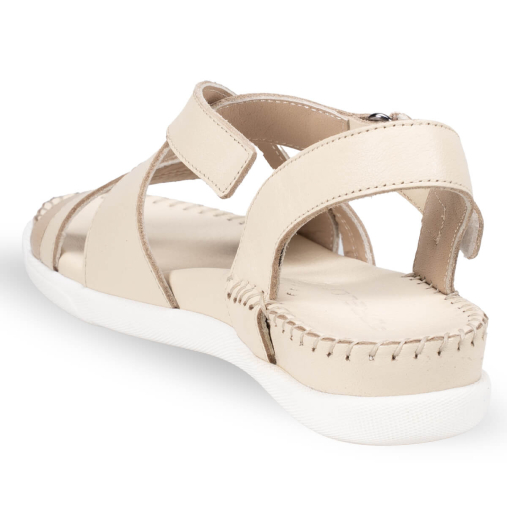 ILYA-G Kadın Deri Sandalet Bej - 4