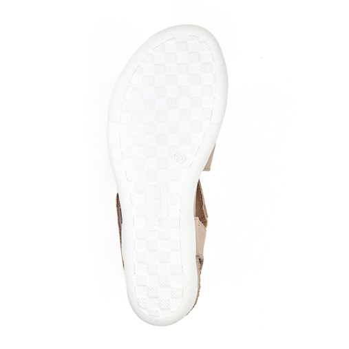 ILYA-G Kadın Deri Sandalet Bej - 4