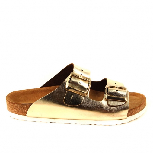 LOTUS-H Kadın Deri Terlik Altın - Forelli (1)