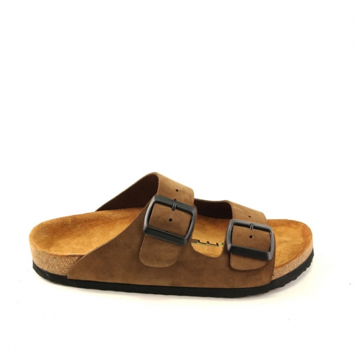 LOTUS-H Kadın Deri Terlik Kum Nubuk - 2