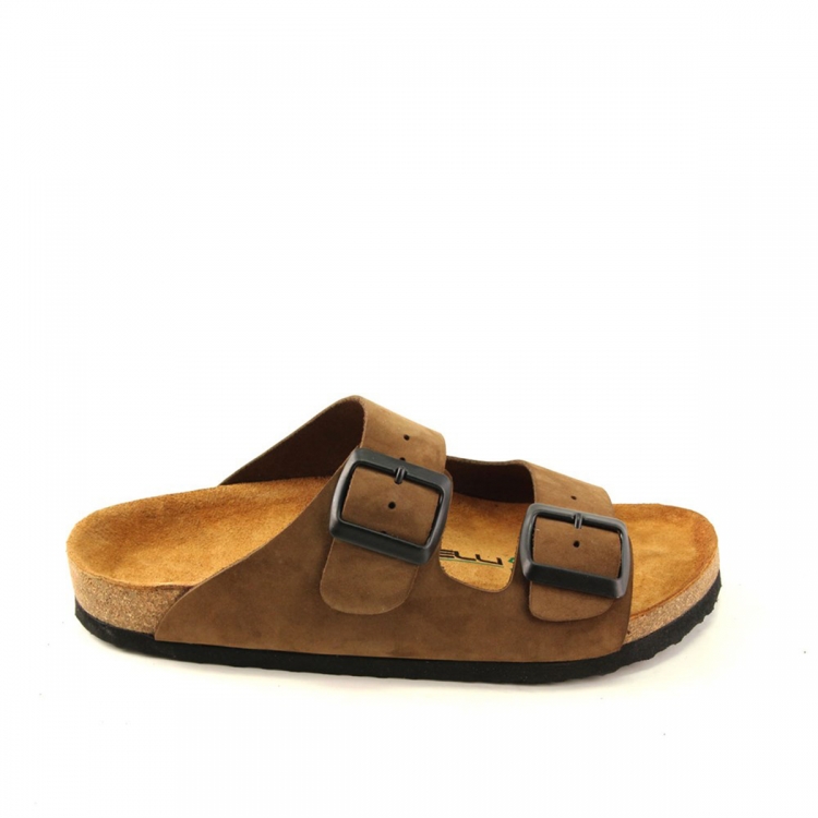 LOTUS-H Kadın Deri Terlik Kum Nubuk - Forelli (1)